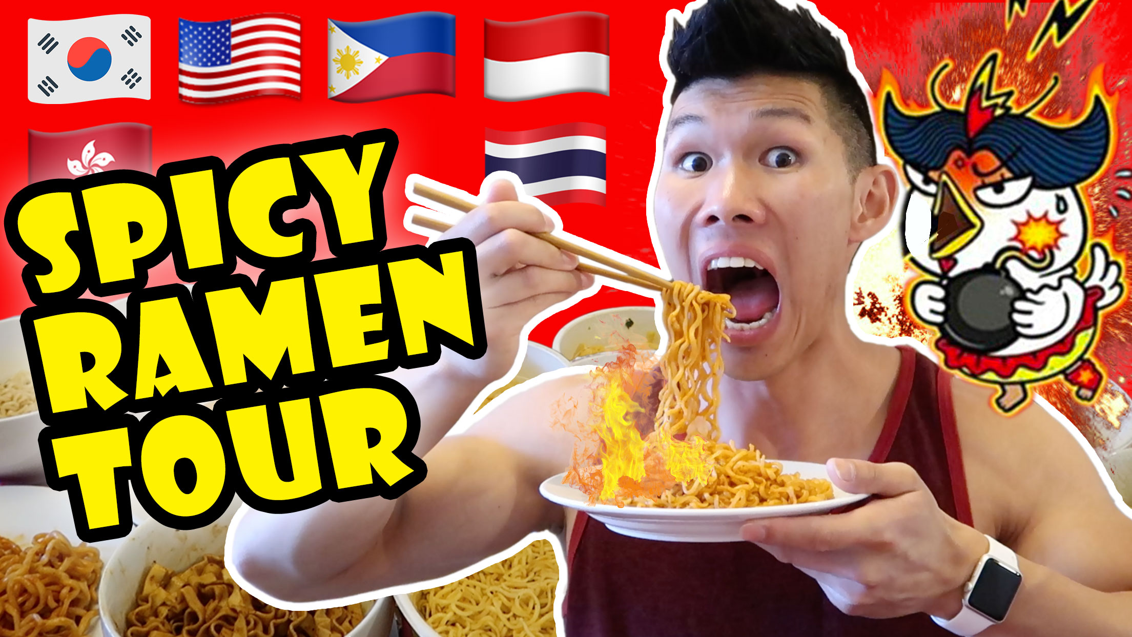 COMPARING SPICY RAMEN Around The WORLD